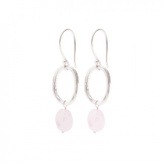 Graceful Rose Quartz SP Earrings