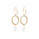 Graceful Moonstone GP Earrings