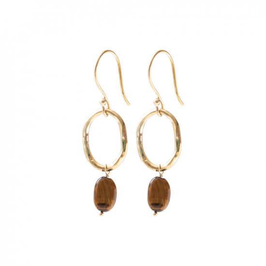 Graceful Tiger Eye GP Earrings