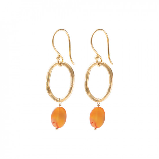 Graceful Carnelian GP Earrings