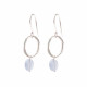 Graceful Blue Lace Agate SP Earrings