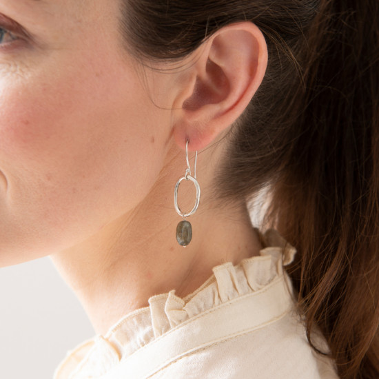 Graceful Labradorite SP Earrings