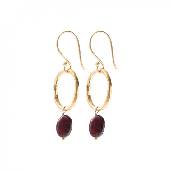 Graceful Garnet GP Earrings