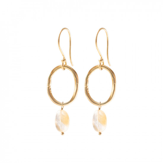 Graceful Citrine GP Earrings