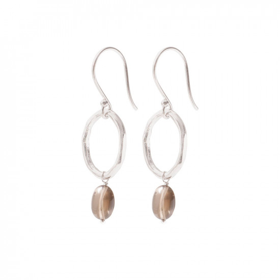 Graceful Smokey Quartz SP Earrings