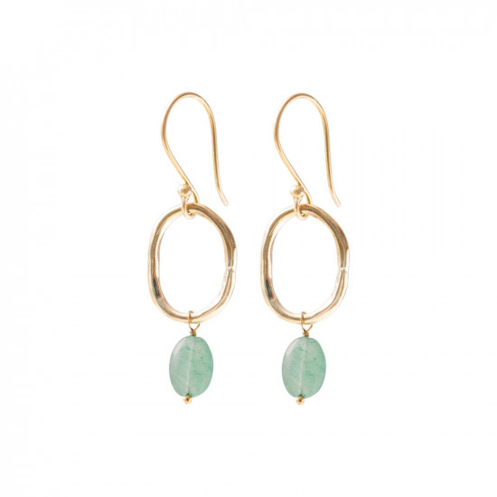 Graceful Aventurine GP Earrings