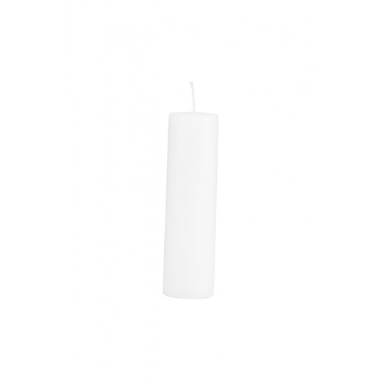 Pillar candle, White, Burning time: 26 hours