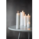 Pillar candle, White, Burning time: 34 hours