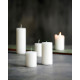 Pillar candle, White, Burning time: 36 hours