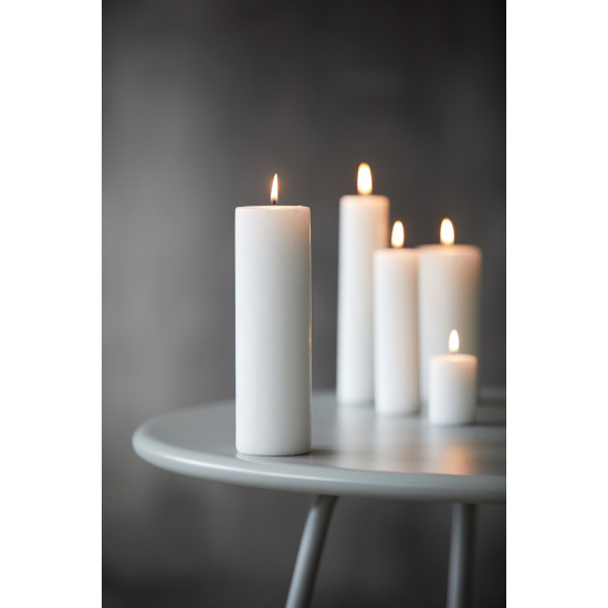 Pillar candle, White, Burning time: 81 Hours