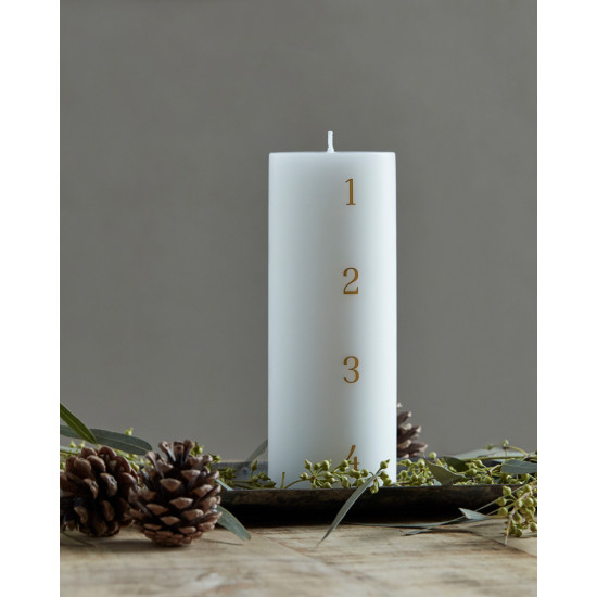 Advent candle, HDStart, White, Burning time: 104 hours