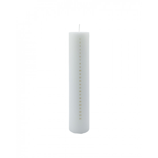 Calendar candle, HDForest, White, Burning time: 125 hours