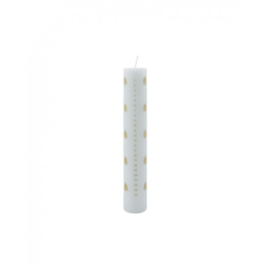 Calendar candle, HDEvery, White, Burning time: 46 hours