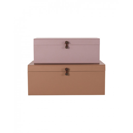 Storage, HDMetal, Beige/Rose, Set of 2 sizes/colours