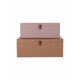 Storage, HDMetal, Beige/Rose, Set of 2 sizes/colours