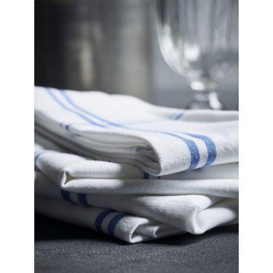 Napkins, NVAmow, White/Blue, Pack of 4 pcs