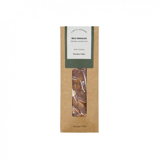 Milk Chocolate, Caramel, Salt & Almonds, 50 g.