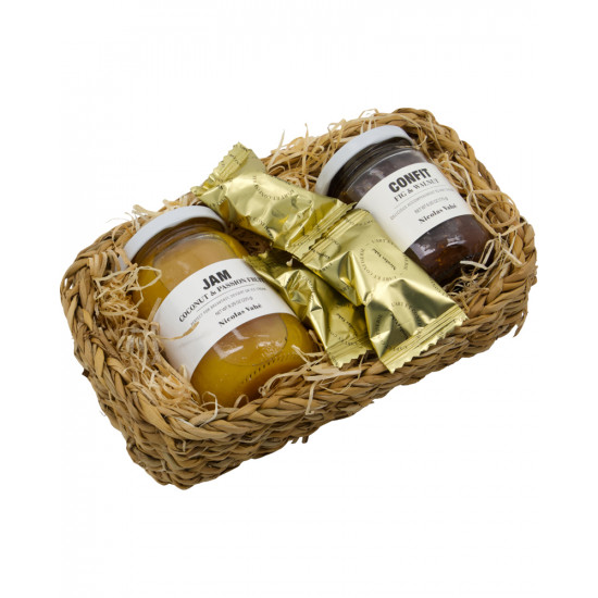 Cellofaan verpakt, Small basket w. jam & confit, 235 g