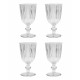 Wine glass, NVGroove, Clear, Set of 4 pcs, 24 cl, Handmade