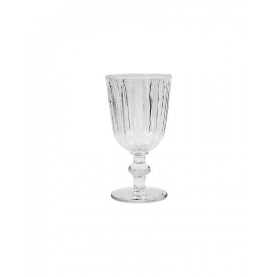 Wine glass, NVGroove, Clear, Set of 4 pcs, 24 cl, Handmade