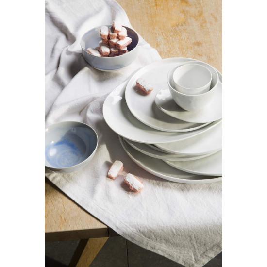 PORCELINO WHITE - dinerbord - ovaal - porselein - L 28 x W 24 cm