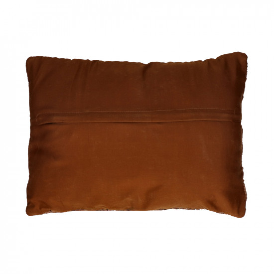 RAW - kussen - gerecycleerd leder - L 60 x W 40 cm - cognac