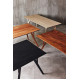 HOPPER - set/4 poten voor tafel acacia - hout - L 41 x W 7,5 x H 73 cm - walnoot