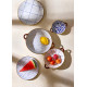 ANAFI - dessertbord - porselein - DIA 22 cm - blauw