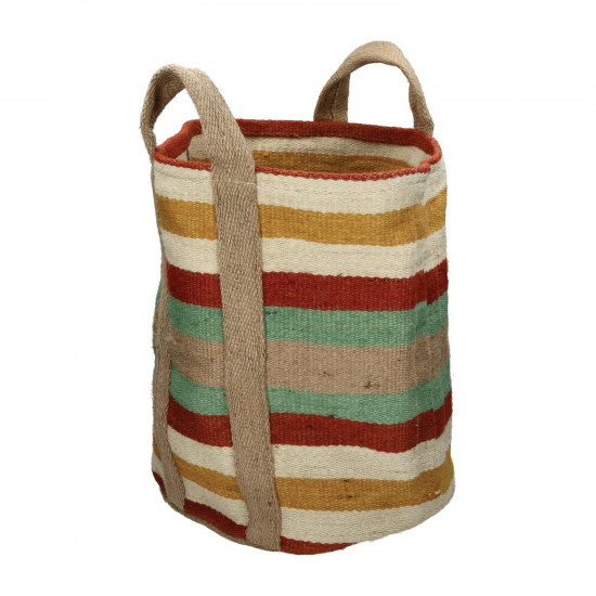 FOLLINA - mand - jute - L 60 x W 43 cm - mix van kleuren