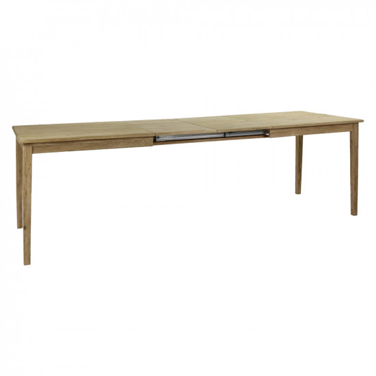 BELGIAN FARM - uitschuifbare tafel - eik - L 160(250) x W 80 x H 76 cm - zwart