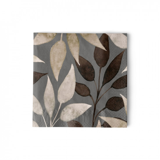 Scandic Leaves brown Napkin 25x25