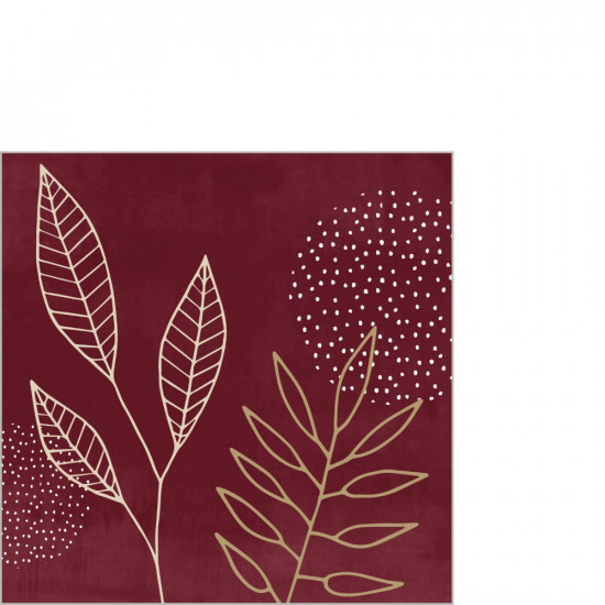 Pure Meadow  bordeaux Napkin 25x25