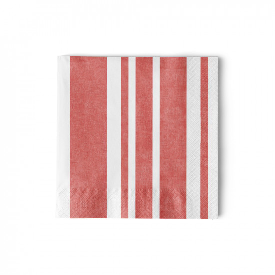 Stripes red Napkin 25x25