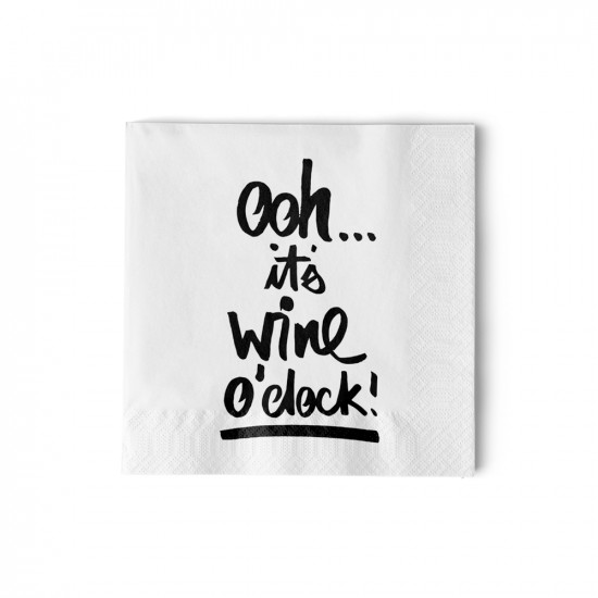 Wine o´clock Napkin 25x25