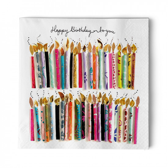 Happy Candles Napkin 33x33