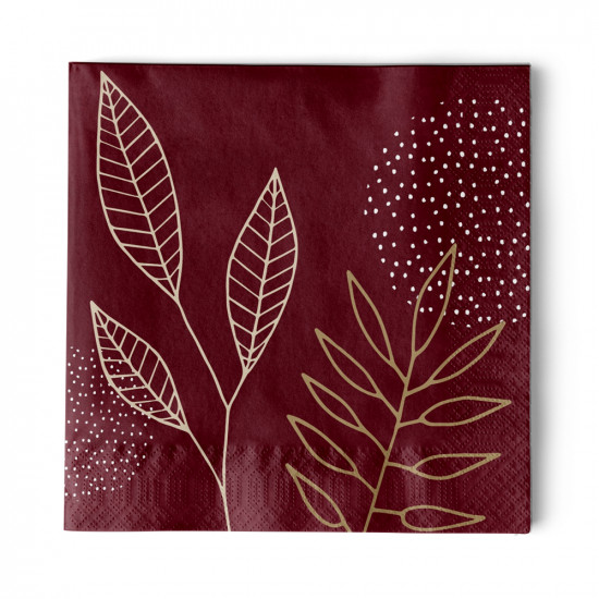 Pure Meadow  bordeaux Napkin 33x33