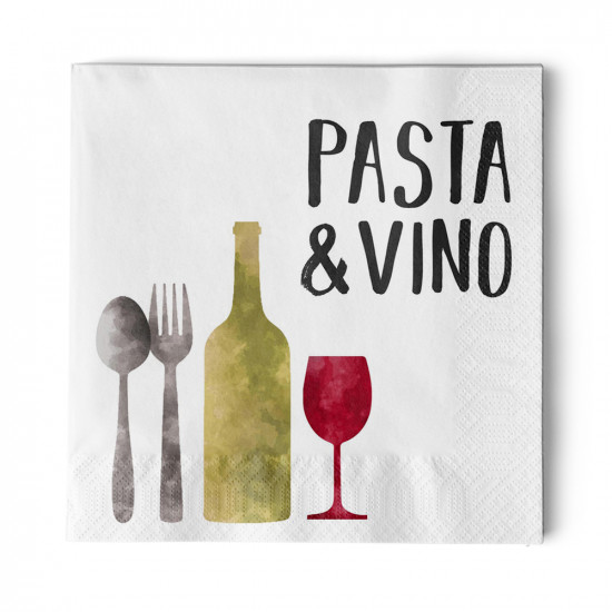 Pasta & Vino 33x33 cm