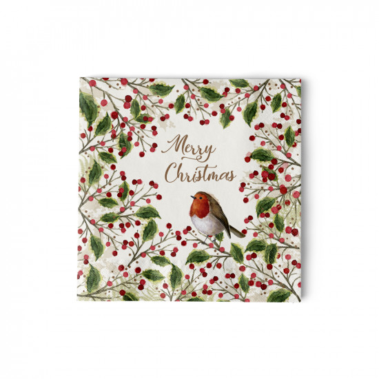 Merry Bird Napkin 25x25