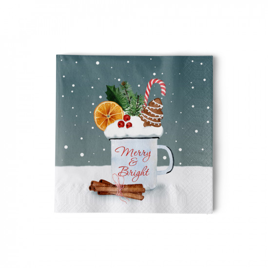 Merry & Bright Napkin 25x25