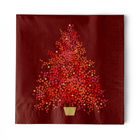 Season´s Tree red Napkin 33x33