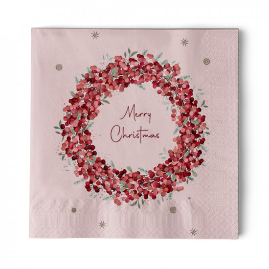 Christmas in Rosé Napkin 33x33