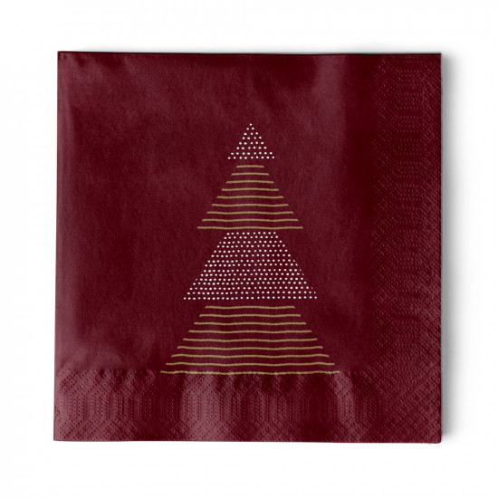 Pure Christmas bordeaux Napkin 33x33