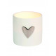 Lights heart Set of 2pcs silver dia:4.5cm Height:4.5cm