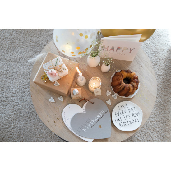 Mini porcelain heart Display 72pcs (6 Designs)