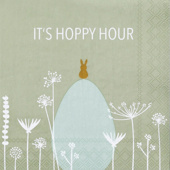 Easter Napkin - Cocktail It's hoppy hour