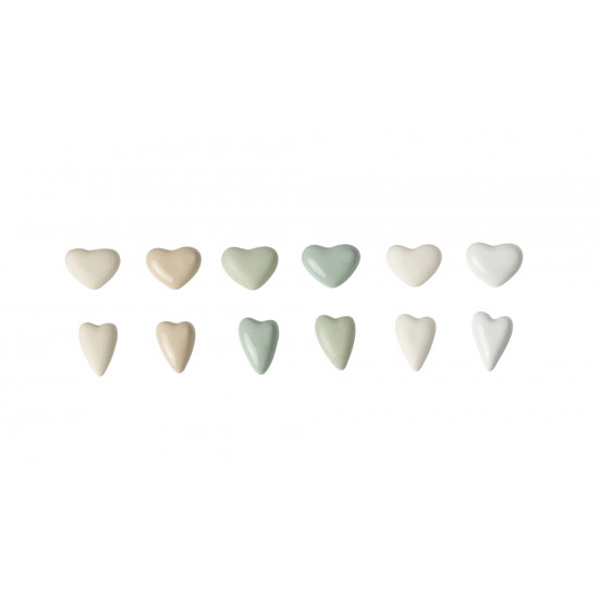 Stoneware Hearts Display 48pcs