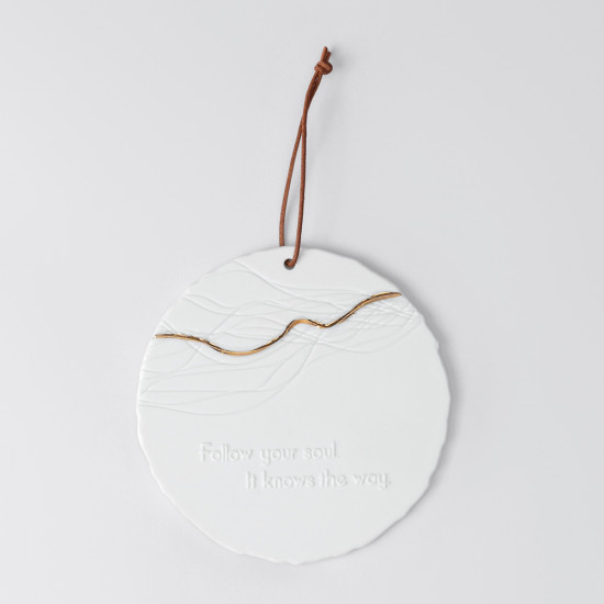 Poetry Medallion Follow your soul,it knows... Dia:10,5cm