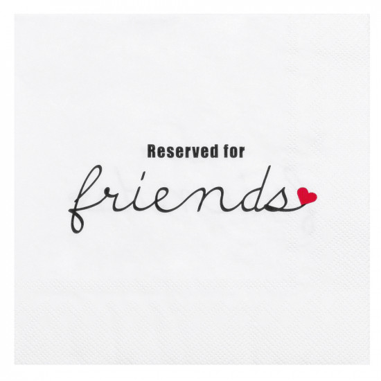 Napkin Reserved for friends 33x33cm