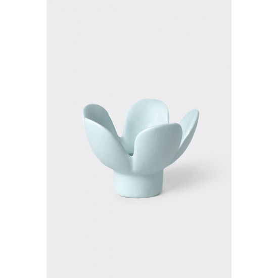 Candle Holder Flower blue