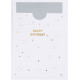 Flowers embossing card Happy Birthday